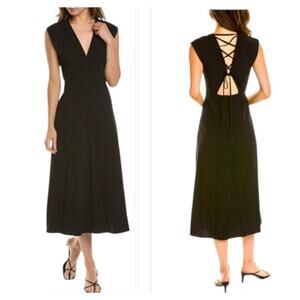 ALC Amelie Midi Dress - Elegant Black Sleeveless - Size 2 (new) $495.00 retail
